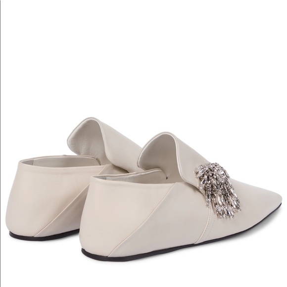 Jil sander Lambskin Convertible pointy mule/  flats with embellished jewelry. - Picture 15 of 17